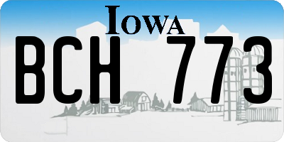 IA license plate BCH773