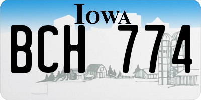 IA license plate BCH774