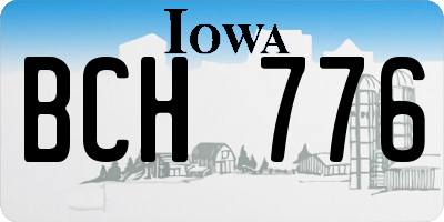 IA license plate BCH776