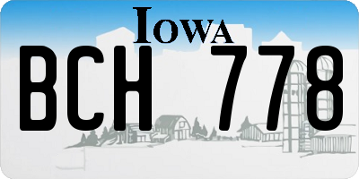 IA license plate BCH778