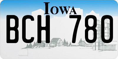 IA license plate BCH780