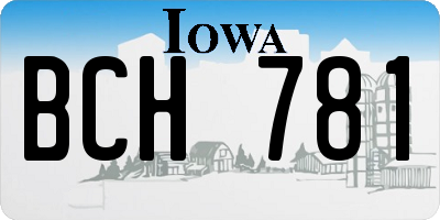 IA license plate BCH781