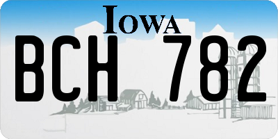 IA license plate BCH782