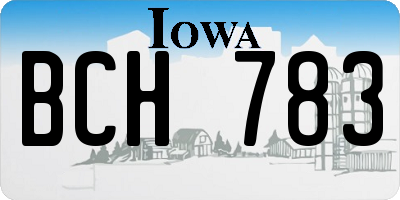 IA license plate BCH783