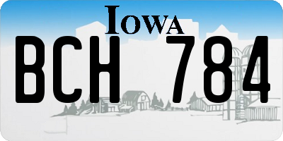 IA license plate BCH784