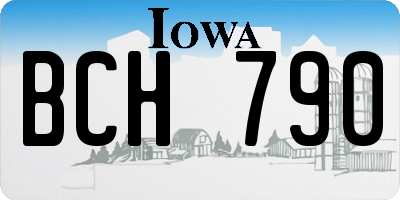 IA license plate BCH790