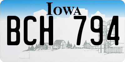 IA license plate BCH794