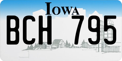 IA license plate BCH795