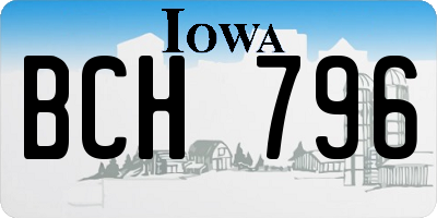 IA license plate BCH796