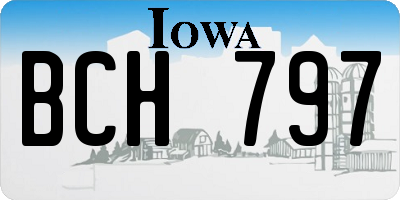 IA license plate BCH797