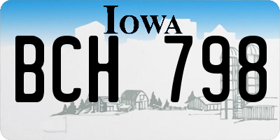 IA license plate BCH798