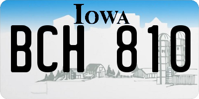 IA license plate BCH810