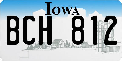 IA license plate BCH812