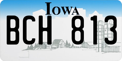 IA license plate BCH813