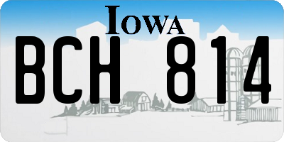 IA license plate BCH814