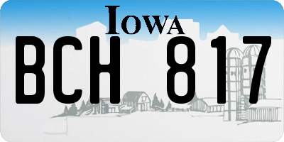 IA license plate BCH817