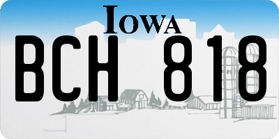 IA license plate BCH818