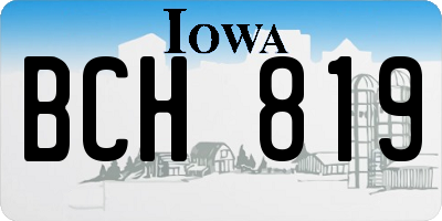 IA license plate BCH819