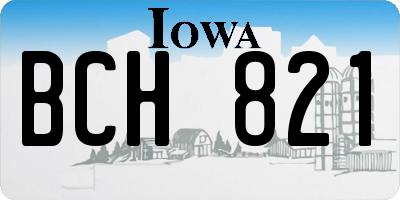IA license plate BCH821