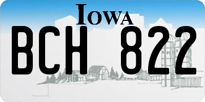 IA license plate BCH822