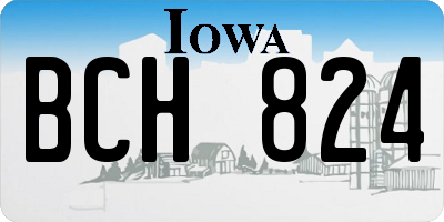 IA license plate BCH824