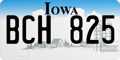 IA license plate BCH825