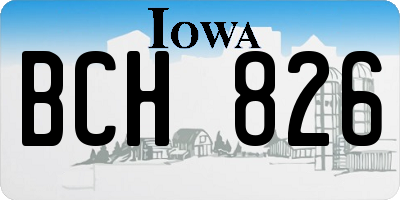 IA license plate BCH826