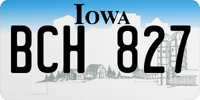 IA license plate BCH827
