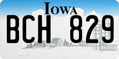 IA license plate BCH829