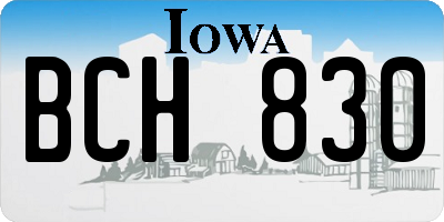 IA license plate BCH830
