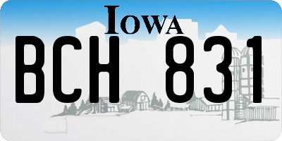 IA license plate BCH831