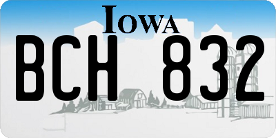 IA license plate BCH832