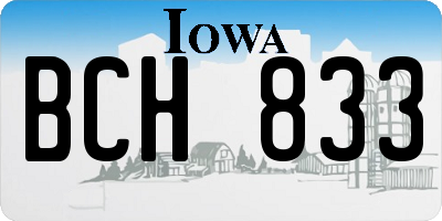 IA license plate BCH833