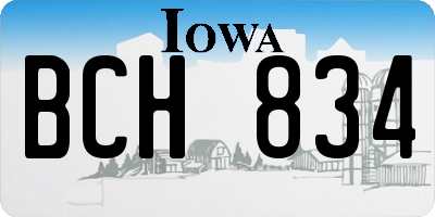 IA license plate BCH834