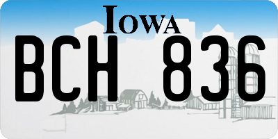 IA license plate BCH836