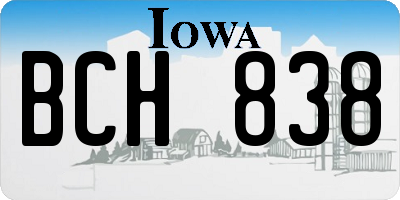 IA license plate BCH838