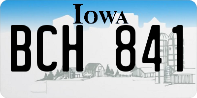 IA license plate BCH841