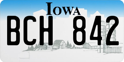 IA license plate BCH842