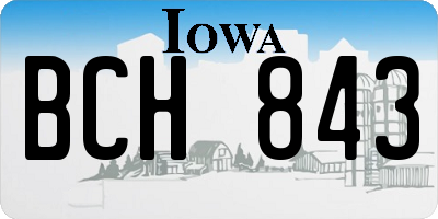 IA license plate BCH843