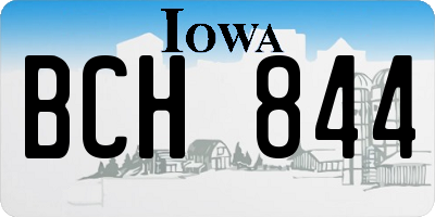 IA license plate BCH844
