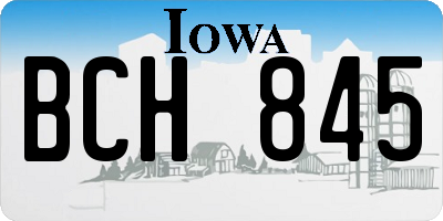 IA license plate BCH845