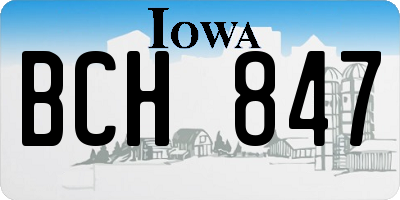 IA license plate BCH847