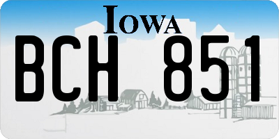 IA license plate BCH851