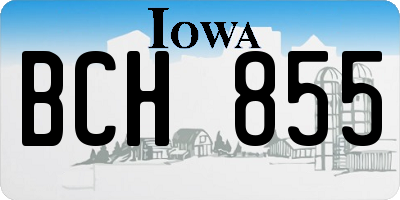 IA license plate BCH855