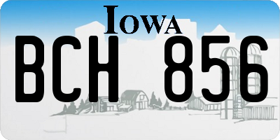 IA license plate BCH856