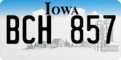 IA license plate BCH857