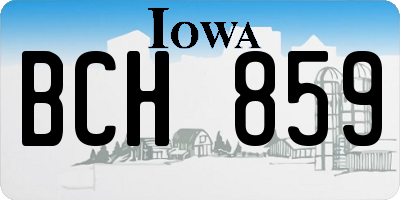 IA license plate BCH859