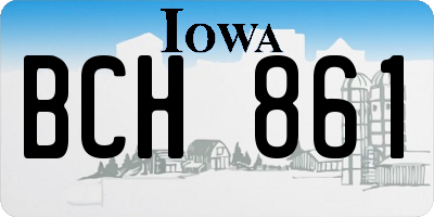 IA license plate BCH861