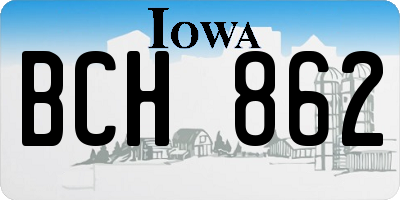 IA license plate BCH862