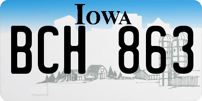 IA license plate BCH863